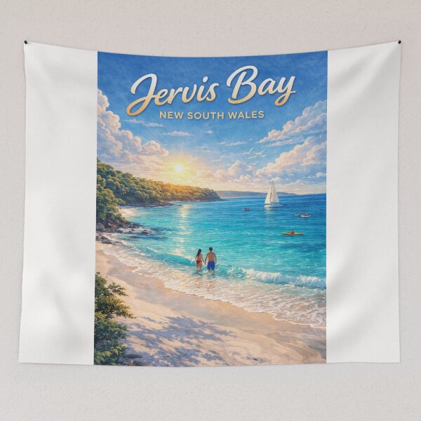 Item preview, Jervis Bay Sunrise Coastline with Hyams Beach and Jervis Bay Marine Park designed and sold by Places On Earth.