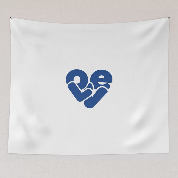 Item preview, Mi corazón está lleno de amor (azul y blanco) designed and sold by Kipepeo Design Ltd..