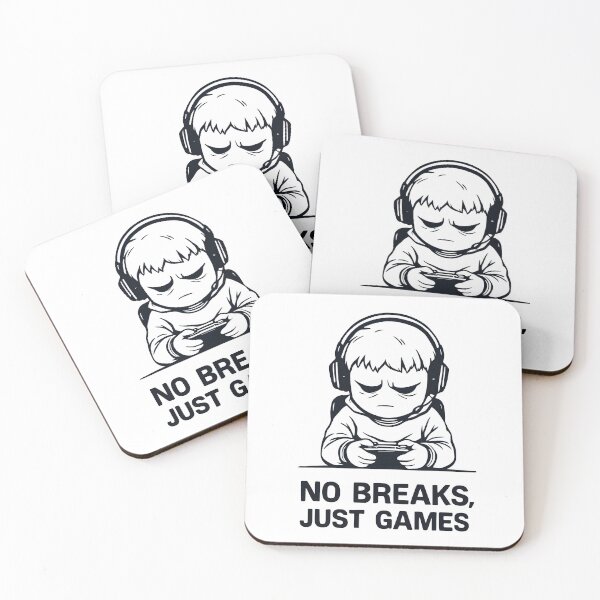 Item preview, No Breaks, Just Games designed and sold by TiltNation.