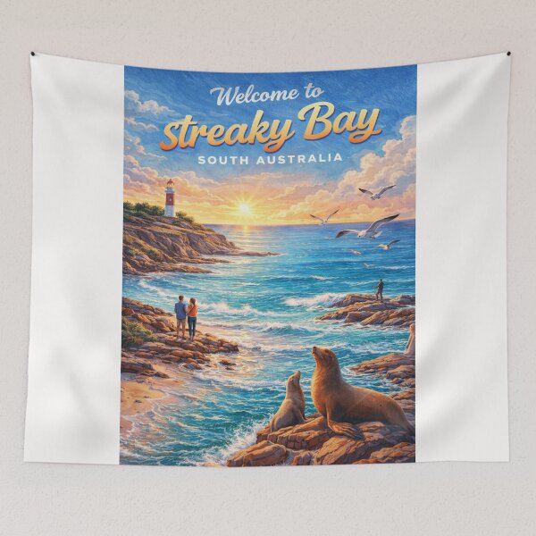 Item preview, Streaky Bay Coastline with Cape Bauer and Great Australian Bight designed and sold by Places On Earth.