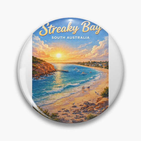 Item preview, Streaky Bay Sunset with Jetty and Eyre Peninsula Coast designed and sold by Places On Earth.