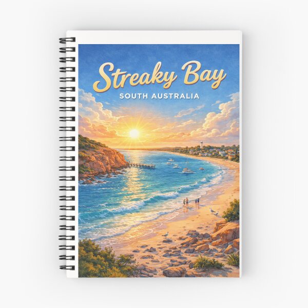Item preview, Streaky Bay Sunset with Jetty and Eyre Peninsula Coast designed and sold by Places On Earth.