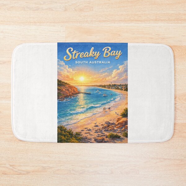 Item preview, Streaky Bay Sunset with Jetty and Eyre Peninsula Coast designed and sold by Places On Earth.