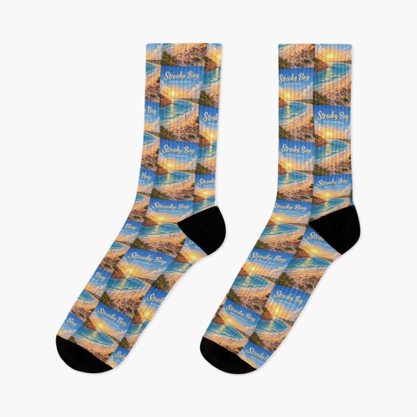 Item preview, Streaky Bay Sunset with Jetty and Eyre Peninsula Coast designed and sold by Places On Earth.