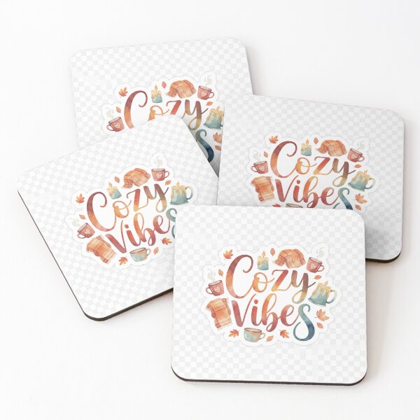 Item preview, Copy of Ultra HD cozy vibes watercolor lettering Premium Vinyl Sticker designed and sold by Telatenpedia.