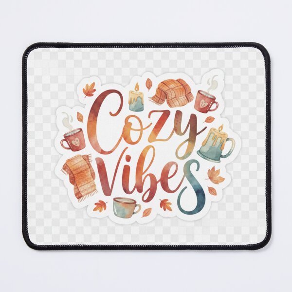 Item preview, Copy of Ultra HD cozy vibes watercolor lettering Premium Vinyl Sticker designed and sold by Telatenpedia.