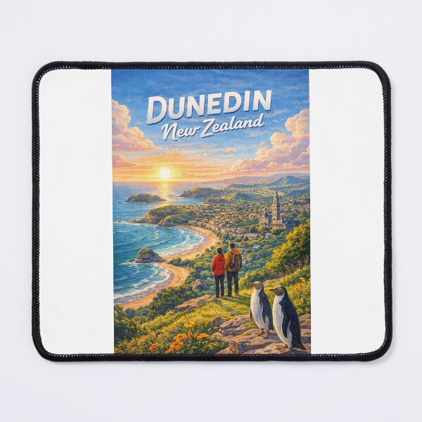 Item preview, Coastal Sunset at Dunedin with Otago Peninsula and St. Joseph’s Cathedral designed and sold by Places On Earth.