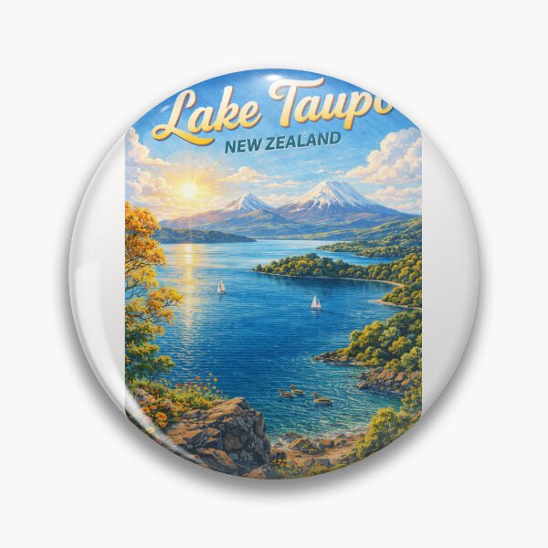 Item preview, Sunrise over Lake Taupō with Tongariro Peaks and Autumn Colours designed and sold by Places On Earth.