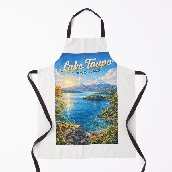 Item preview, Sunrise over Lake Taupō with Tongariro Peaks and Autumn Colours designed and sold by Places On Earth.