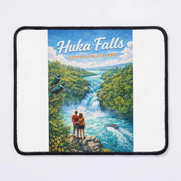 Item preview, Huka Falls with Jet Boat and Native Bush in Taupō designed and sold by Places On Earth.