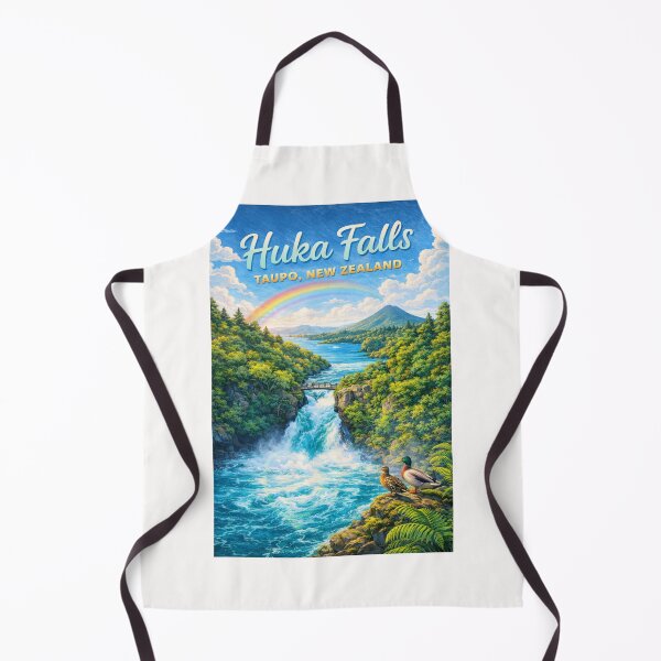 Item preview, Rainbow over Huka Falls with Mount Tauhara and Footbridge designed and sold by Places On Earth.