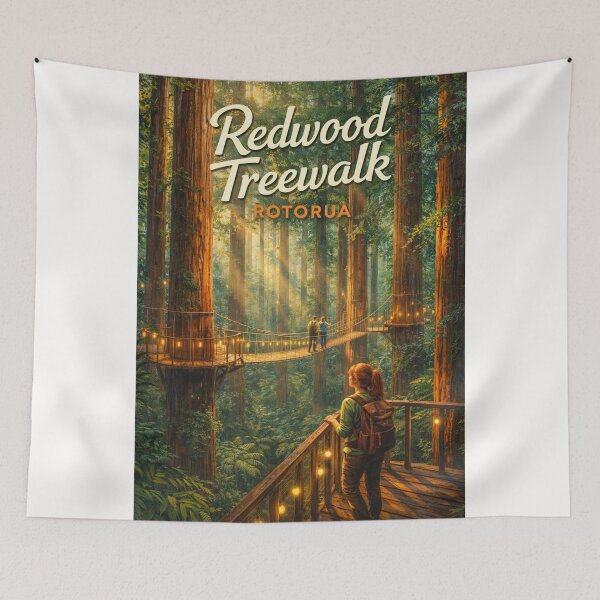Item preview, Redwood Treewalk at Dusk in Whakarewarewa Forest, Rotorua designed and sold by Places On Earth.
