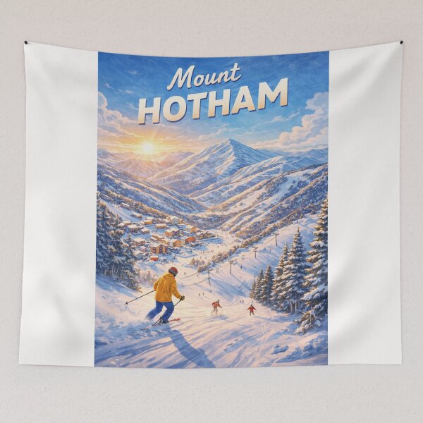 Item preview, Mount Hotham Ski Resort with Alpine Village and Snowfields designed and sold by Places On Earth.