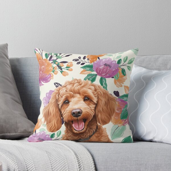 Item preview, Floral Poodle Dog Art Print designed and sold by Petals & Paws by Mari.