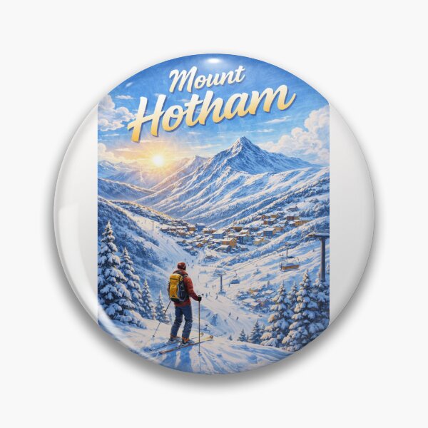 Item preview, Mount Hotham Sunrise with Skier and Victorian Alps Backdrop designed and sold by Places On Earth.