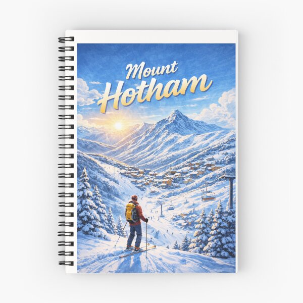 Item preview, Mount Hotham Sunrise with Skier and Victorian Alps Backdrop designed and sold by Places On Earth.