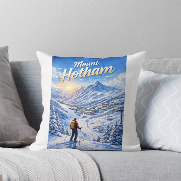 Item preview, Mount Hotham Sunrise with Skier and Victorian Alps Backdrop designed and sold by Places On Earth.