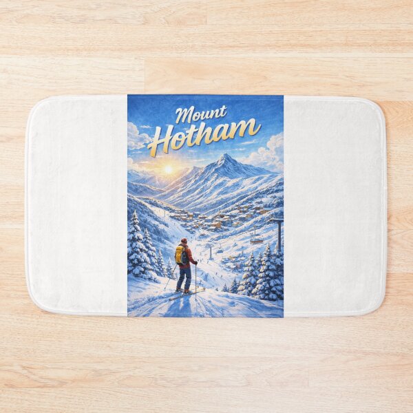 Item preview, Mount Hotham Sunrise with Skier and Victorian Alps Backdrop designed and sold by Places On Earth.