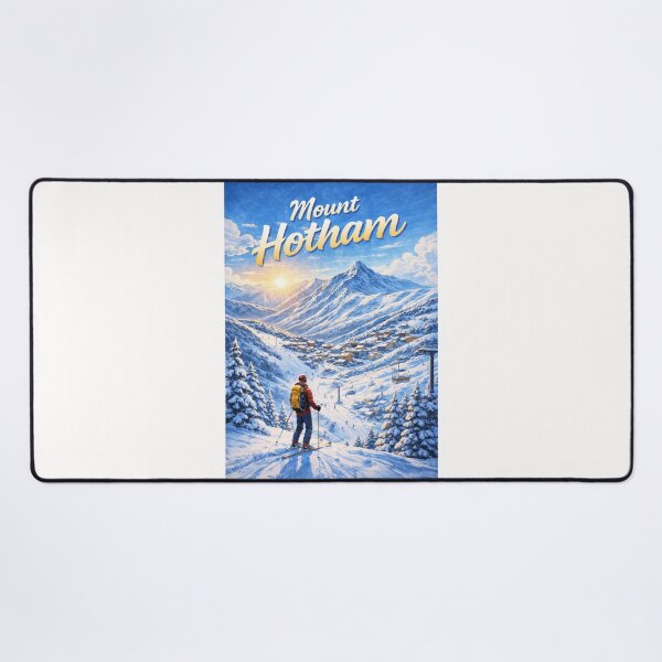 Item preview, Mount Hotham Sunrise with Skier and Victorian Alps Backdrop designed and sold by Places On Earth.