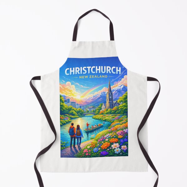 Item preview, Sunset View of Christchurch with Avon River and Christchurch Cathedral designed and sold by Places On Earth.