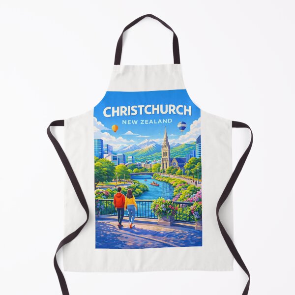 Item preview, Christchurch Skyline with Avon River and Cathedral Square in Spring designed and sold by Places On Earth.