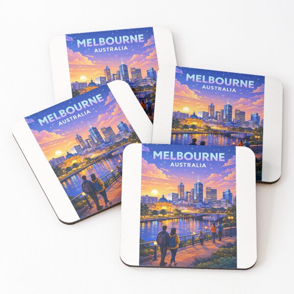 Item preview, Melbourne City Lights at Sunset with Flinders Street Station and Yarra River designed and sold by Places On Earth.