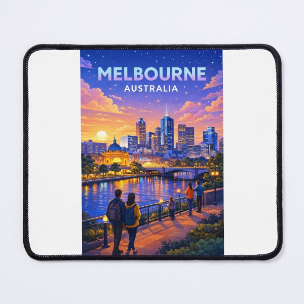 Item preview, Melbourne City Lights at Sunset with Flinders Street Station and Yarra River designed and sold by Places On Earth.