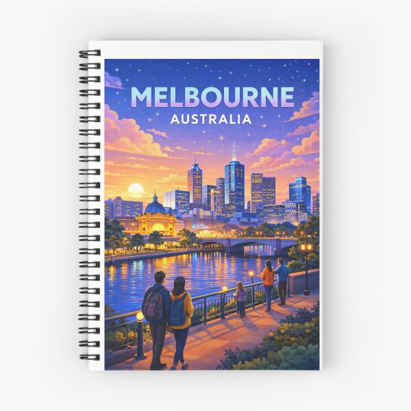 Item preview, Melbourne City Lights at Sunset with Flinders Street Station and Yarra River designed and sold by Places On Earth.