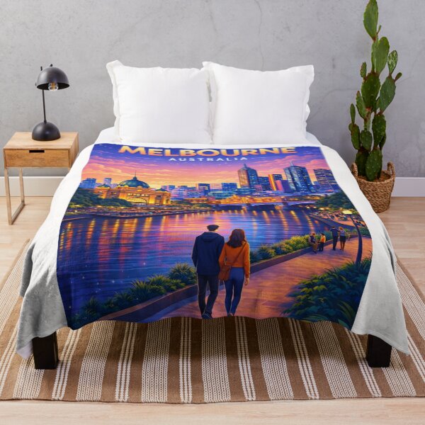 Item preview, Evening Stroll along the Yarra River Promenade in Melbourne designed and sold by Places On Earth.