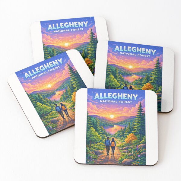 Item preview, Allegheny National Forest Sunset with Hiking Trail and Lake View designed and sold by Places On Earth.