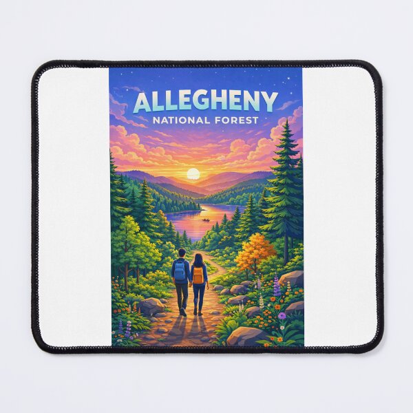 Item preview, Allegheny National Forest Sunset with Hiking Trail and Lake View designed and sold by Places On Earth.