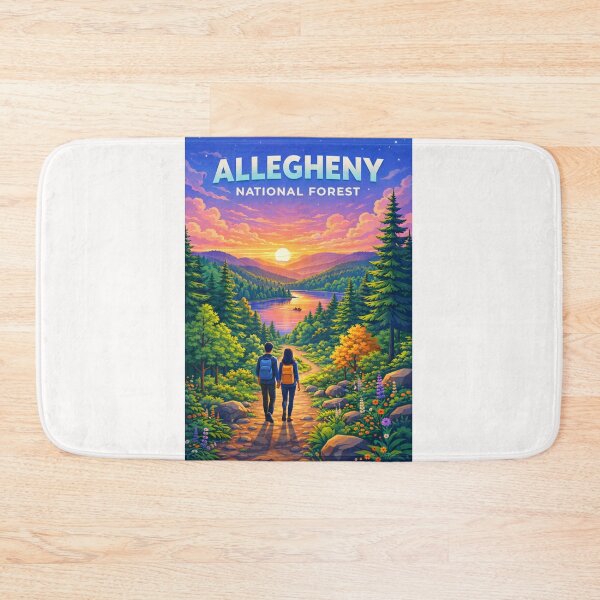 Item preview, Allegheny National Forest Sunset with Hiking Trail and Lake View designed and sold by Places On Earth.