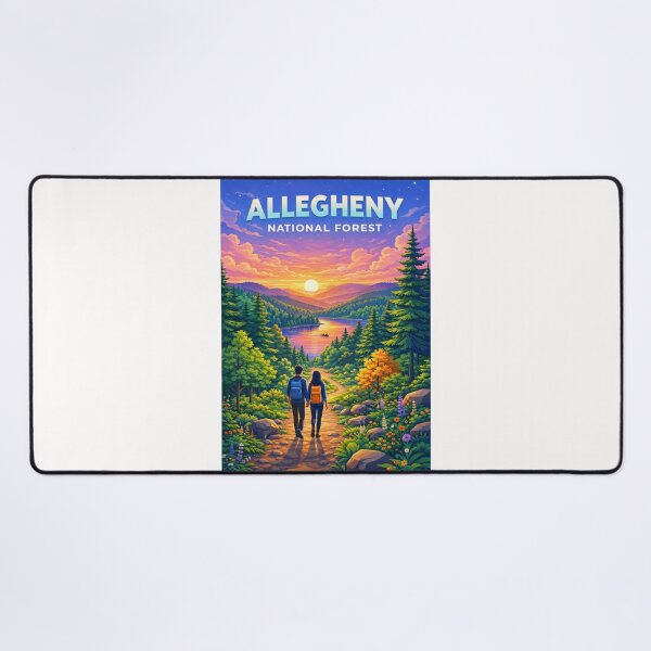 Item preview, Allegheny National Forest Sunset with Hiking Trail and Lake View designed and sold by Places On Earth.