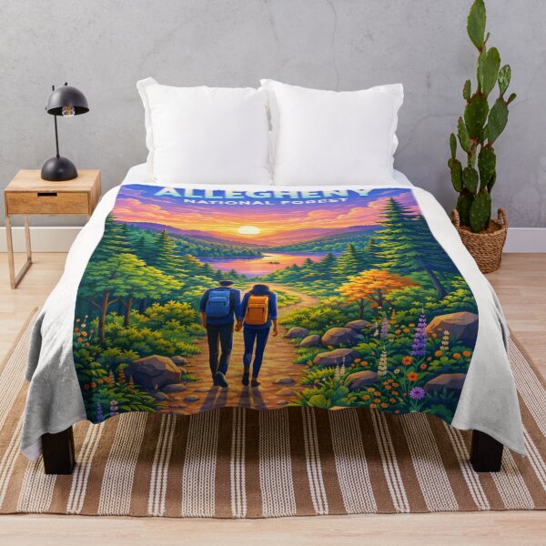 Item preview, Allegheny National Forest Sunset with Hiking Trail and Lake View designed and sold by Places On Earth.