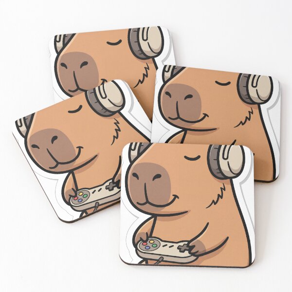 Item preview, Capybara Gamer Headset Portrait Chill Gaming designed and sold by Bambear.