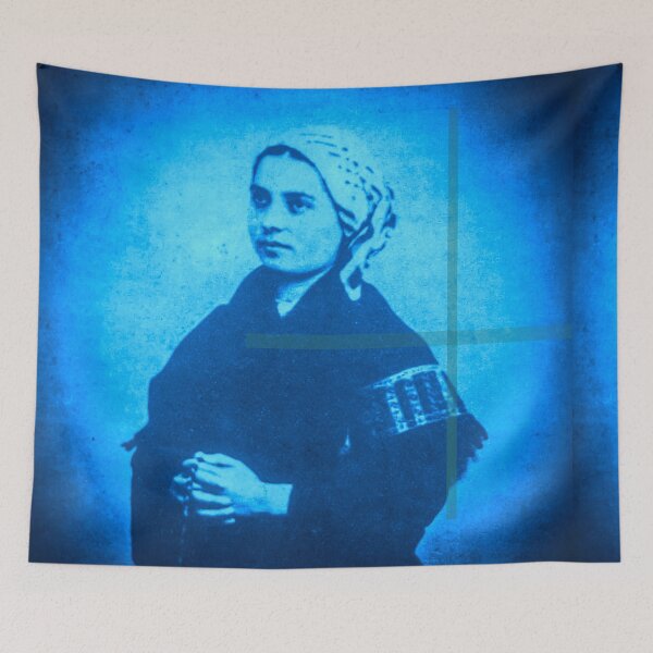 Item preview, Saint Bernadette  - blue designed and sold by lobodelnoir.