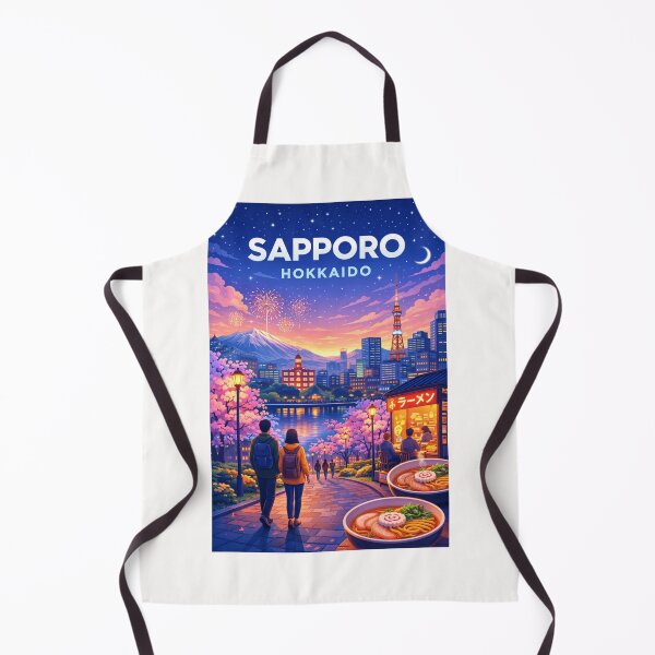 Item preview, Springtime in Sapporo with Cherry Blossoms, Fireworks, and Mount Moiwa designed and sold by Places On Earth.