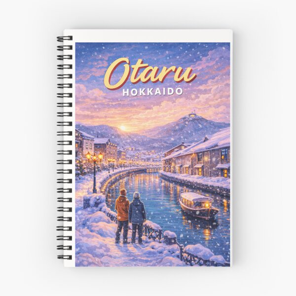 Item preview, Snowfall in Otaru with Boat Ride on Canal and Mount Tengu in View designed and sold by Places On Earth.