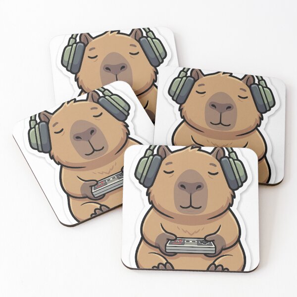 Item preview, Cute Capybara Playing Video Games Holding Controller designed and sold by Bambear.