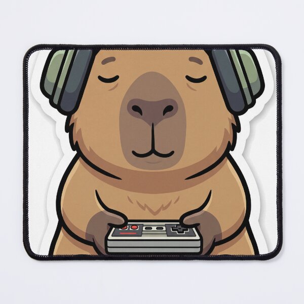 Item preview, Cute Capybara Playing Video Games Holding Controller designed and sold by Bambear.