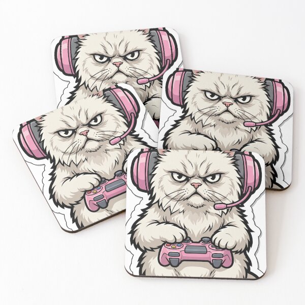 Item preview, Angry Gamer Cat Rage Quit Funny Animal designed and sold by Bambear.