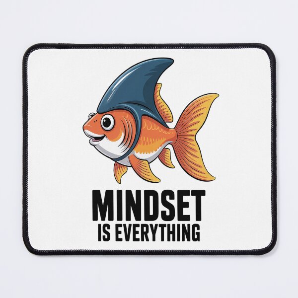 Item preview, Everything Is Mindset Shark Fin Goldfish Motivational Quote designed and sold by NicolaMail.