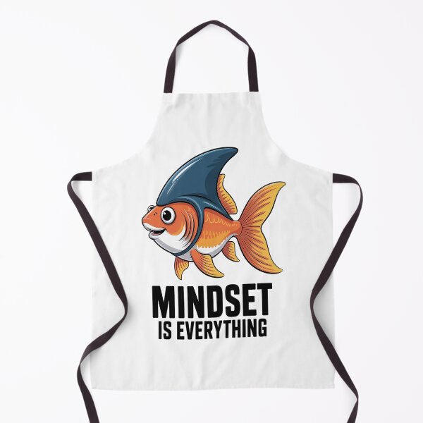 Item preview, Everything Is Mindset Shark Fin Goldfish Motivational Quote designed and sold by NicolaMail.