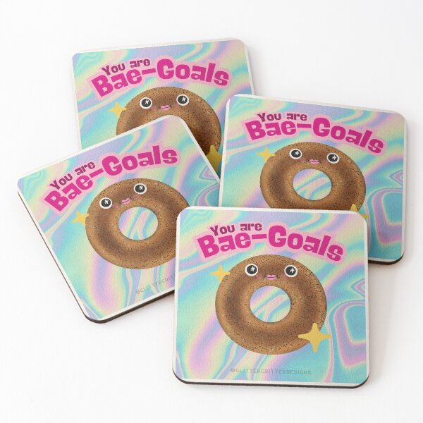 Item preview, You are Bae-Goals (Bagels) - Food pun, funny, love, cute designed and sold by GlitterCritterD.