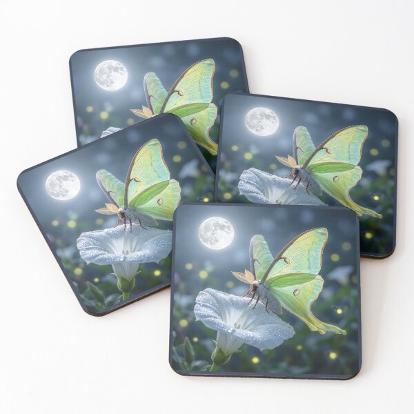 Item preview, Luna Moth on Moonflower Under Full Moon designed and sold by Tridentulus.