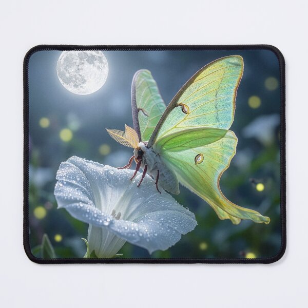 Item preview, Luna Moth on Moonflower Under Full Moon designed and sold by Tridentulus.