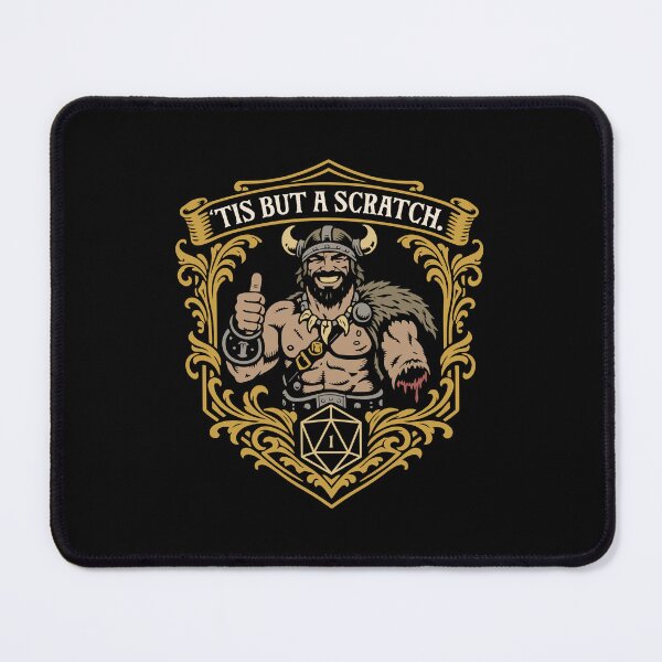 Item preview, Barbarian Dark Humor Tis But A Scratch designed and sold by pixeptional.