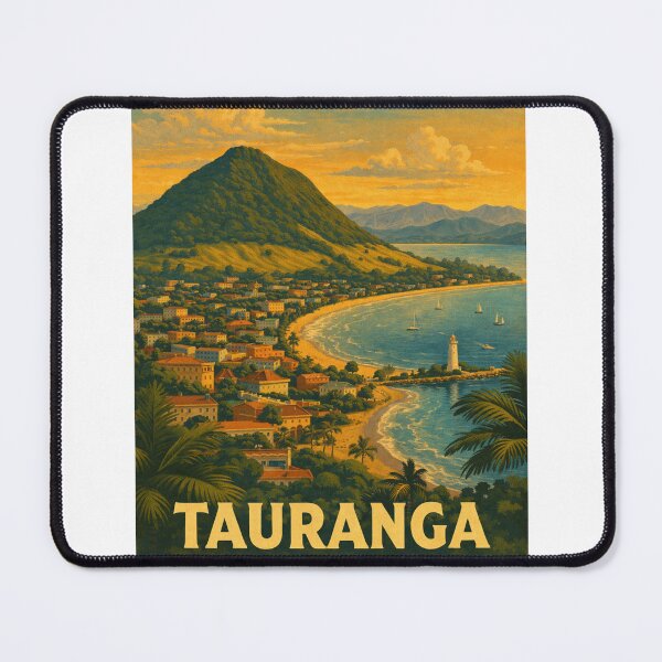Item preview, Tauranga Bay and Mount Maunganui at Golden Sunset in New Zealand designed and sold by StampMyPassport.