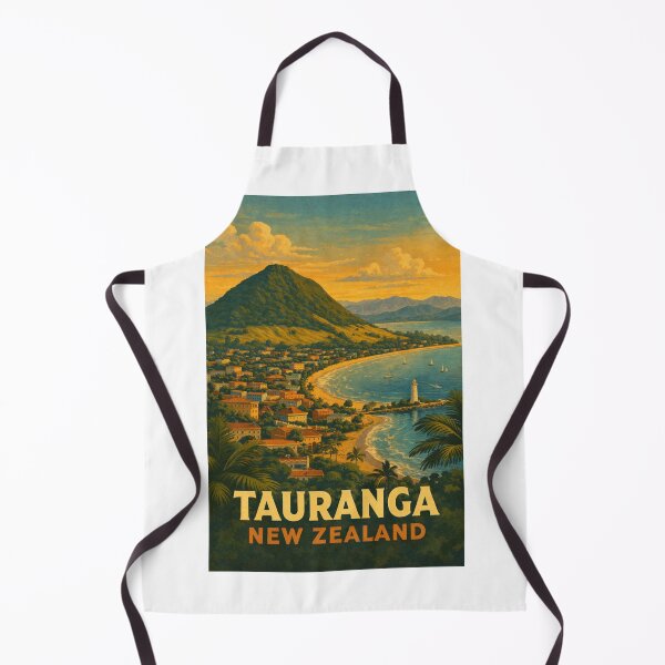 Item preview, Tauranga Bay and Mount Maunganui at Golden Sunset in New Zealand designed and sold by StampMyPassport.