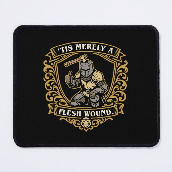 Item preview, Medieval Knight Tis Merely a Flesh Wound Dark Humor designed and sold by pixeptional.